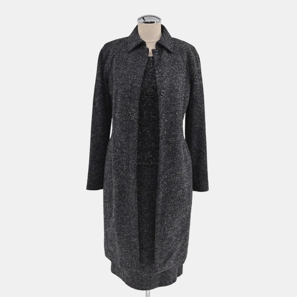 Vtg ANNE KLEIN Womens Wool Sleeveless Top Size S Gray Sweater Academia Corpcore - Picture 12 of 12